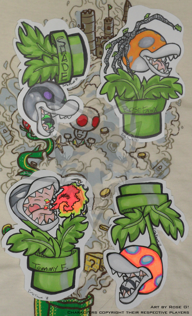 Piranha Plant Badge Set 1