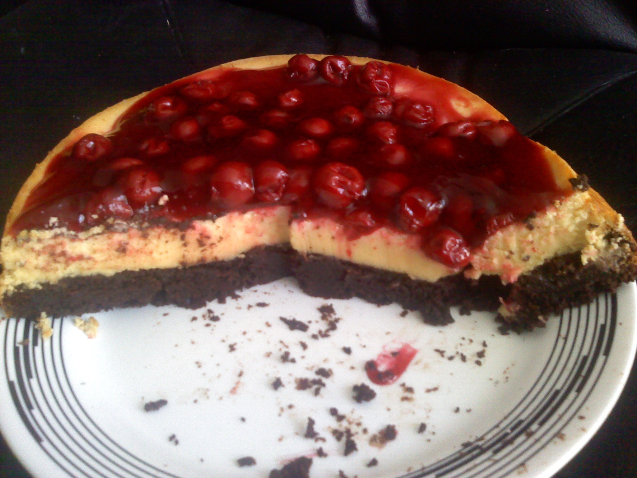 Brownie Cherry Cheesecake